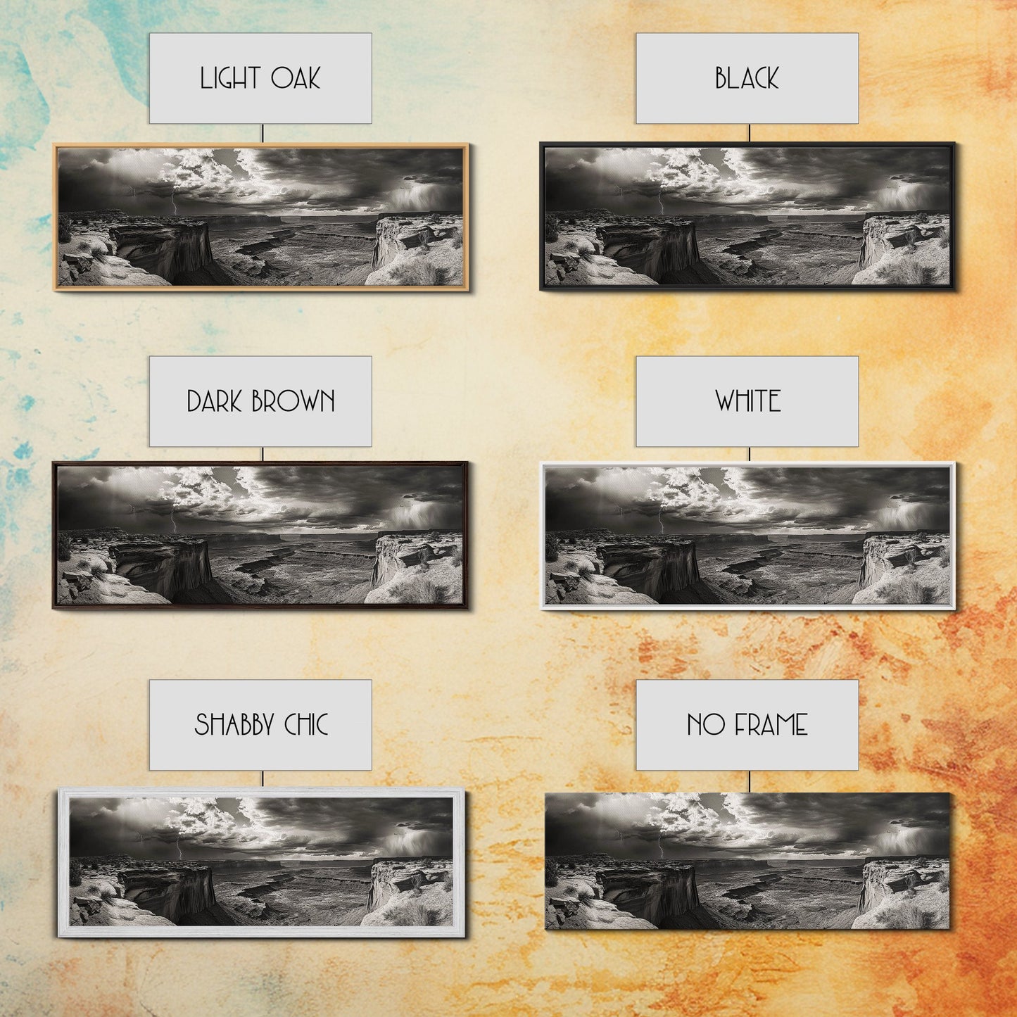 Canyon Storm, Desert Lightning, Dramatic Skies, -Western Decor