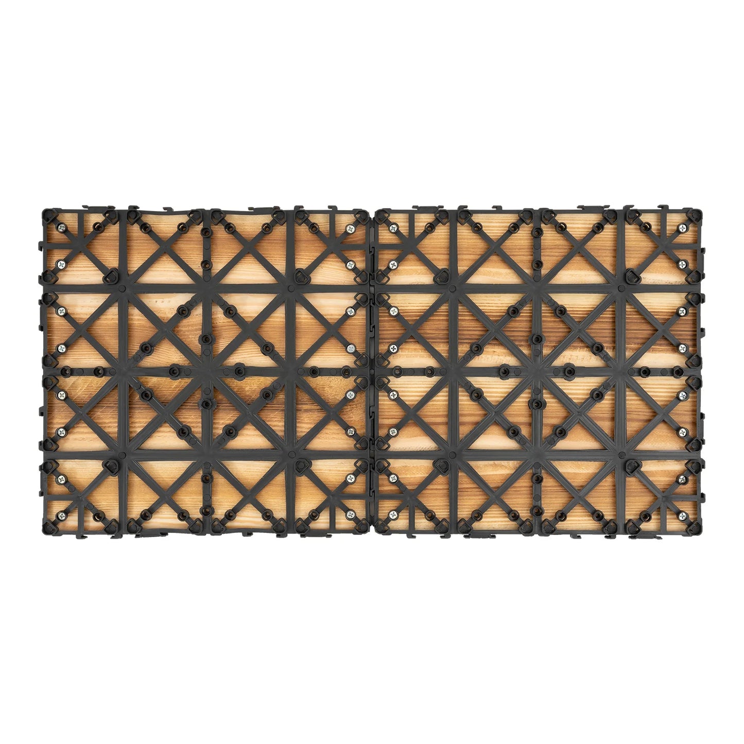 12''x12'' Patio Interlocking Decking Tiles for Indoor & Outdoor Waterproof Brown