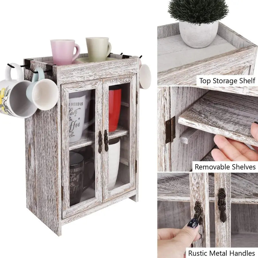 Wooden Countertop Storage Cabinet.