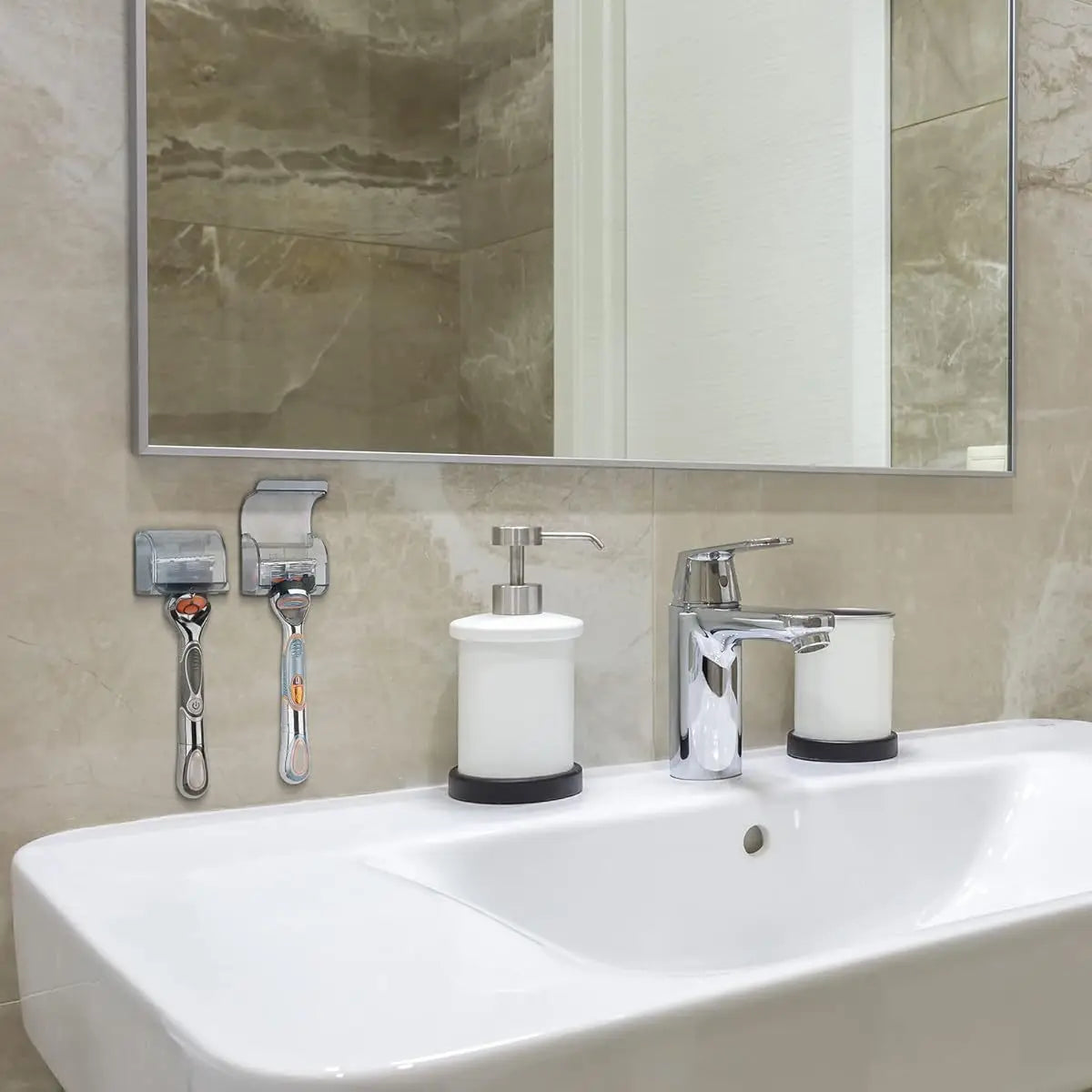 Wall Mounted Bathroom For Shower Hook Rack Gillette Shaver Shaving Holder