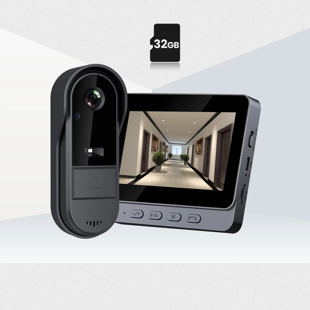 WiFi wireless smart video doorbell, Two-way outdoor 720P HD camera,