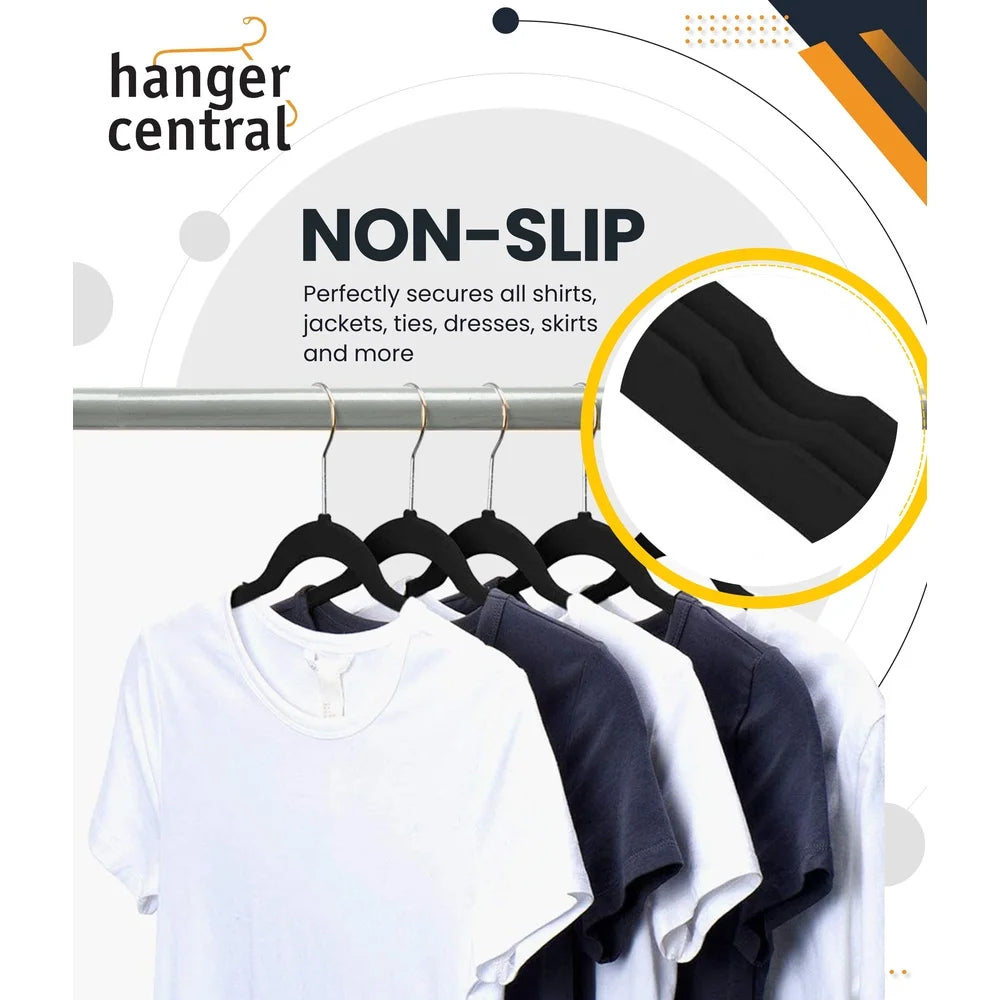 25 Pack Heavy Duty Velvet Hangers w/ Ultra Thin Design