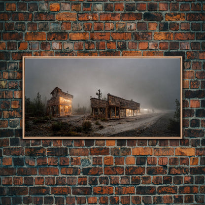 Abandoned Rustic, Western theme canvas art, ghost town canvas print,
