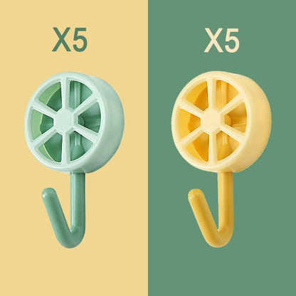 10PCS Self Adhesive Wall Hook Strong Without Drilling Coat Bag Bathroom Door