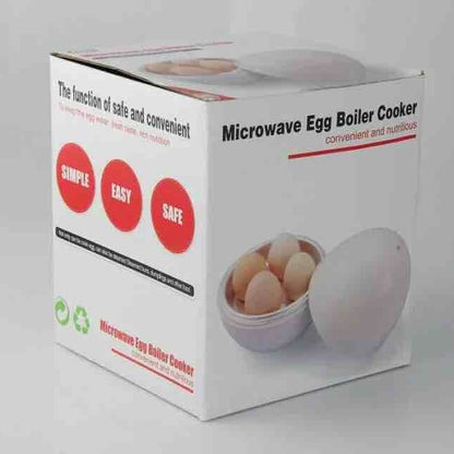 Capacity For 4 Eggs Microwave Egg Steamer Boiler Cooker Easy Quick 5 Minutes