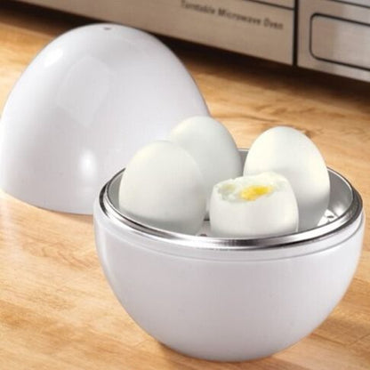 Capacity For 4 Eggs Microwave Egg Steamer Boiler Cooker Easy Quick 5 Minutes