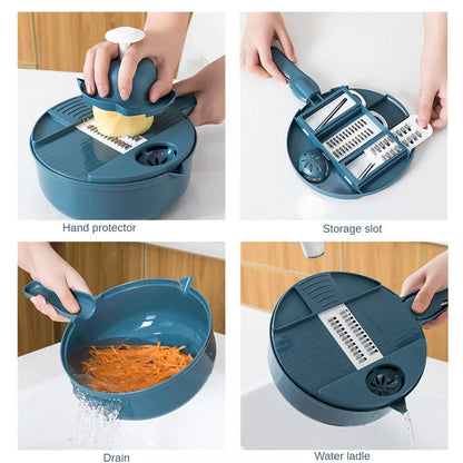 Vegetable Cutter Multifunctional Potato Shredder & Radish Grater Slicer