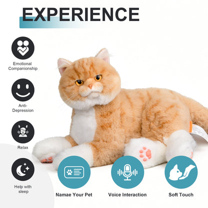 Percy Robot Cat - Interactive Emotional Support Pet Weighted