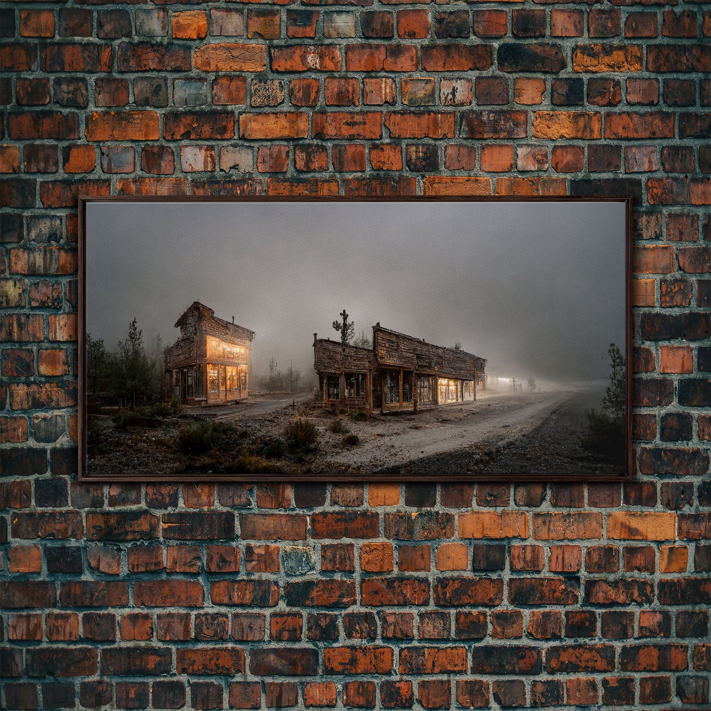 Abandoned Rustic, Western theme canvas art, ghost town canvas print,