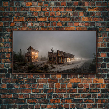 Abandoned Rustic, Western theme canvas art, ghost town canvas print,