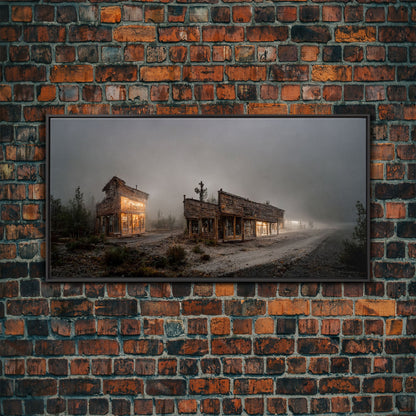 Abandoned Rustic, Western theme canvas art, ghost town canvas print,