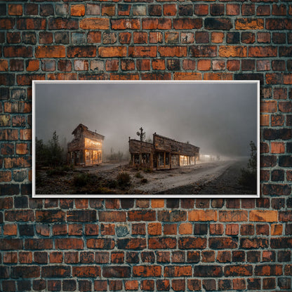 Abandoned Rustic, Western theme canvas art, ghost town canvas print,