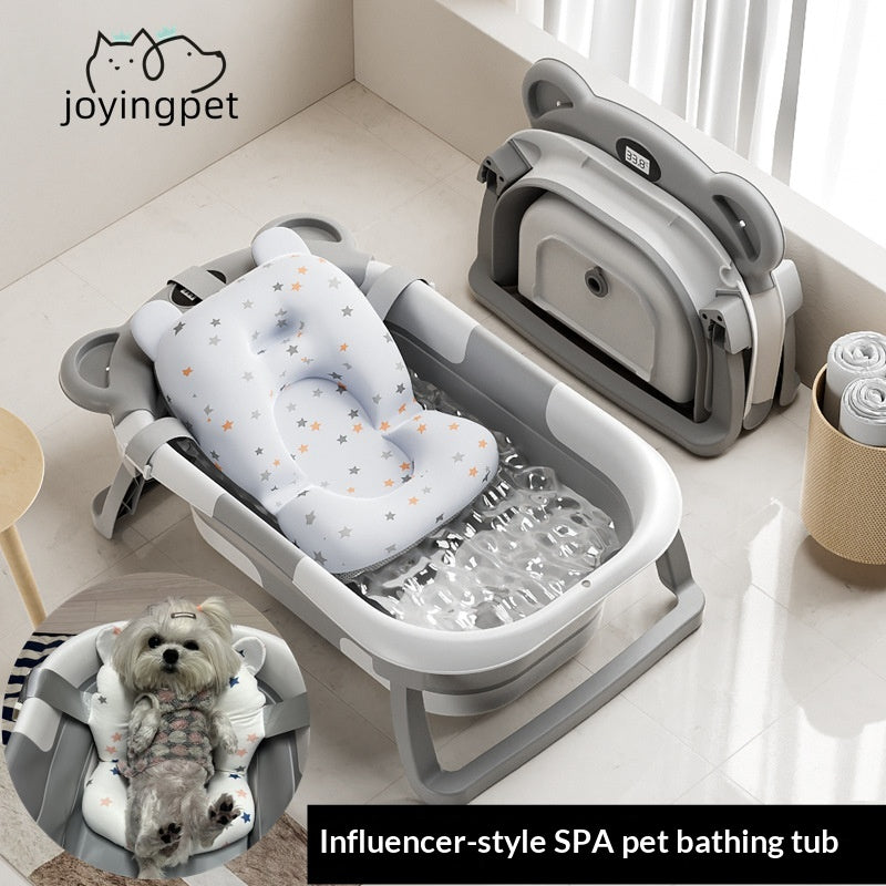 Foldable Pet Bath Tub For Cats & Small Dogs
