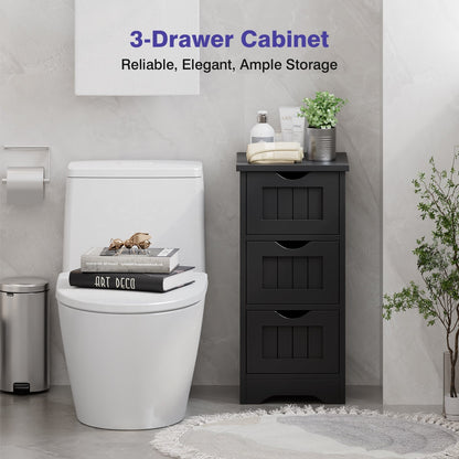 Bathroom Floor Freestanding Storage Organizer with 3 Drawers