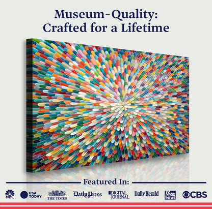 Radiant Bloom Abstract Wall Art