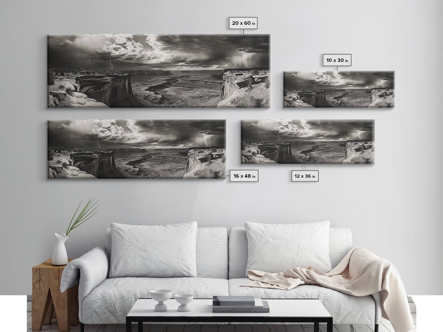 Canyon Storm, Desert Lightning, Dramatic Skies, -Western Decor