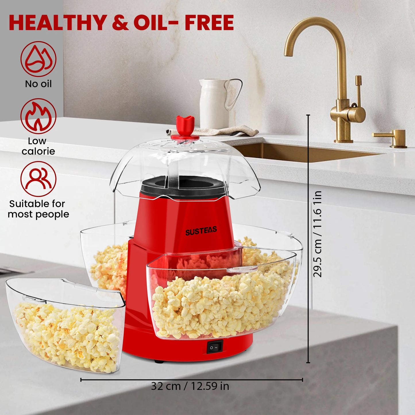 Automatic Oil Free Home Popcorn Maker