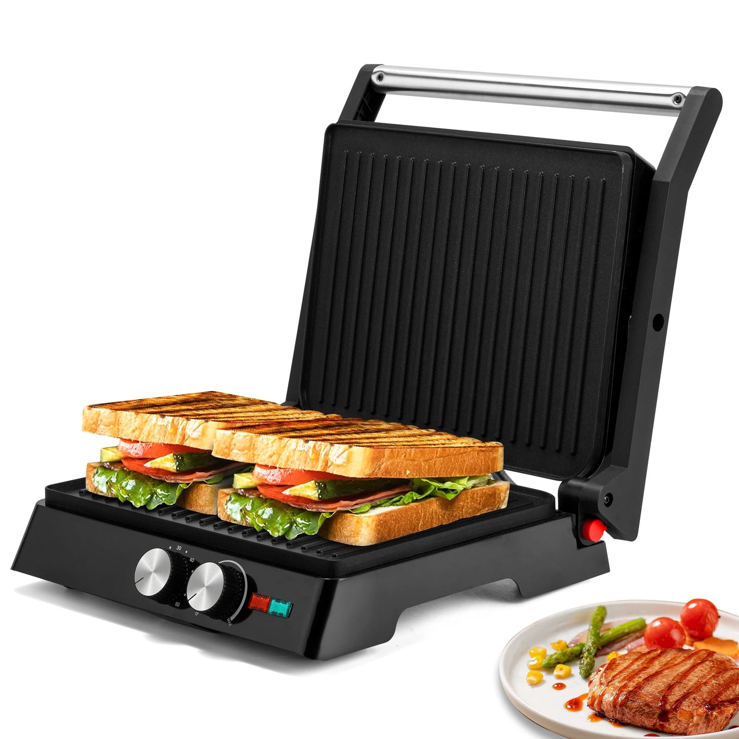 Electric Sandwich Maker Grill plate Panini 1800W