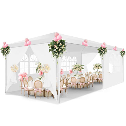 10x10/10X20/10x30FT Party Tent Outdoor Canopy Tent with Sidewalls Upgrade Removable, Water Resistant