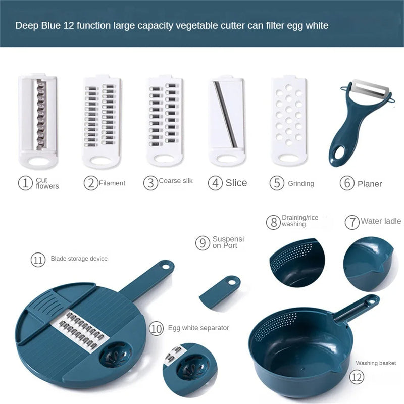 Vegetable Cutter Multifunctional Potato Shredder & Radish Grater Slicer