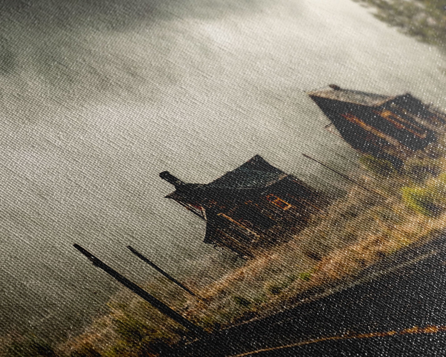 Abandoned Ghost Town, Wild America, 3 Piece Wall Art, Ready To Hang Canvas Print,