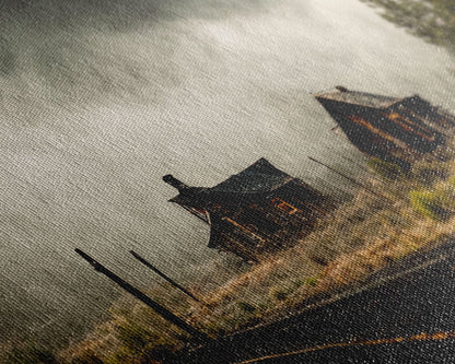 Abandoned Ghost Town, Wild America, 3 Piece Wall Art, Ready To Hang Canvas Print,