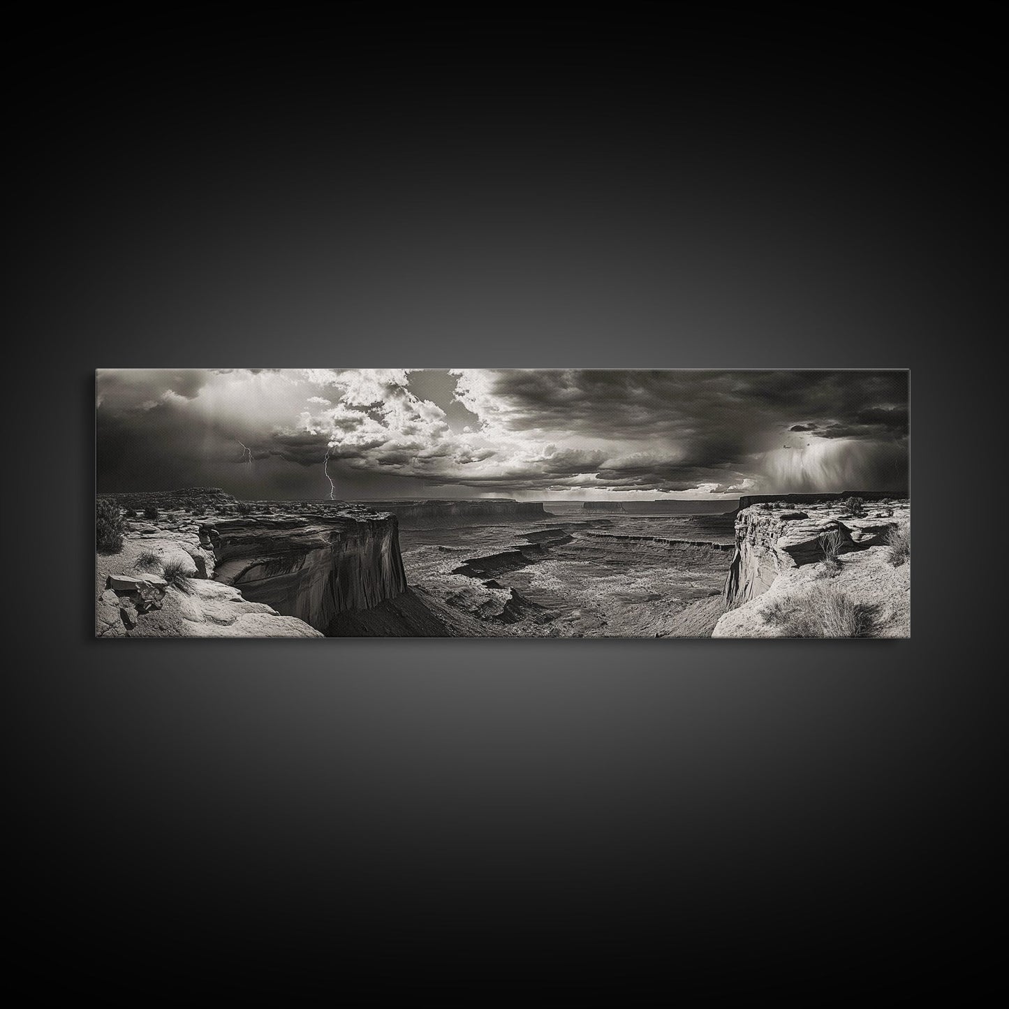 Canyon Storm, Desert Lightning, Dramatic Skies, -Western Decor
