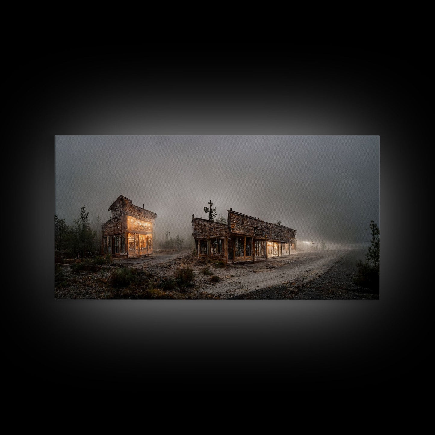 Abandoned Rustic, Western theme canvas art, ghost town canvas print,