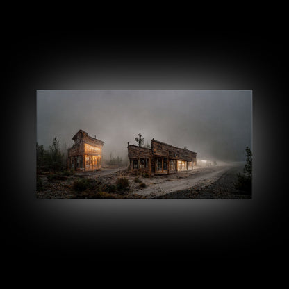 Abandoned Rustic, Western theme canvas art, ghost town canvas print,