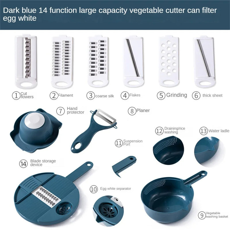 Vegetable Cutter Multifunctional Potato Shredder & Radish Grater Slicer