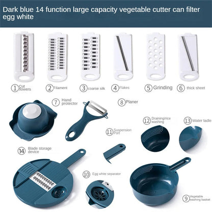Vegetable Cutter Multifunctional Potato Shredder & Radish Grater Slicer
