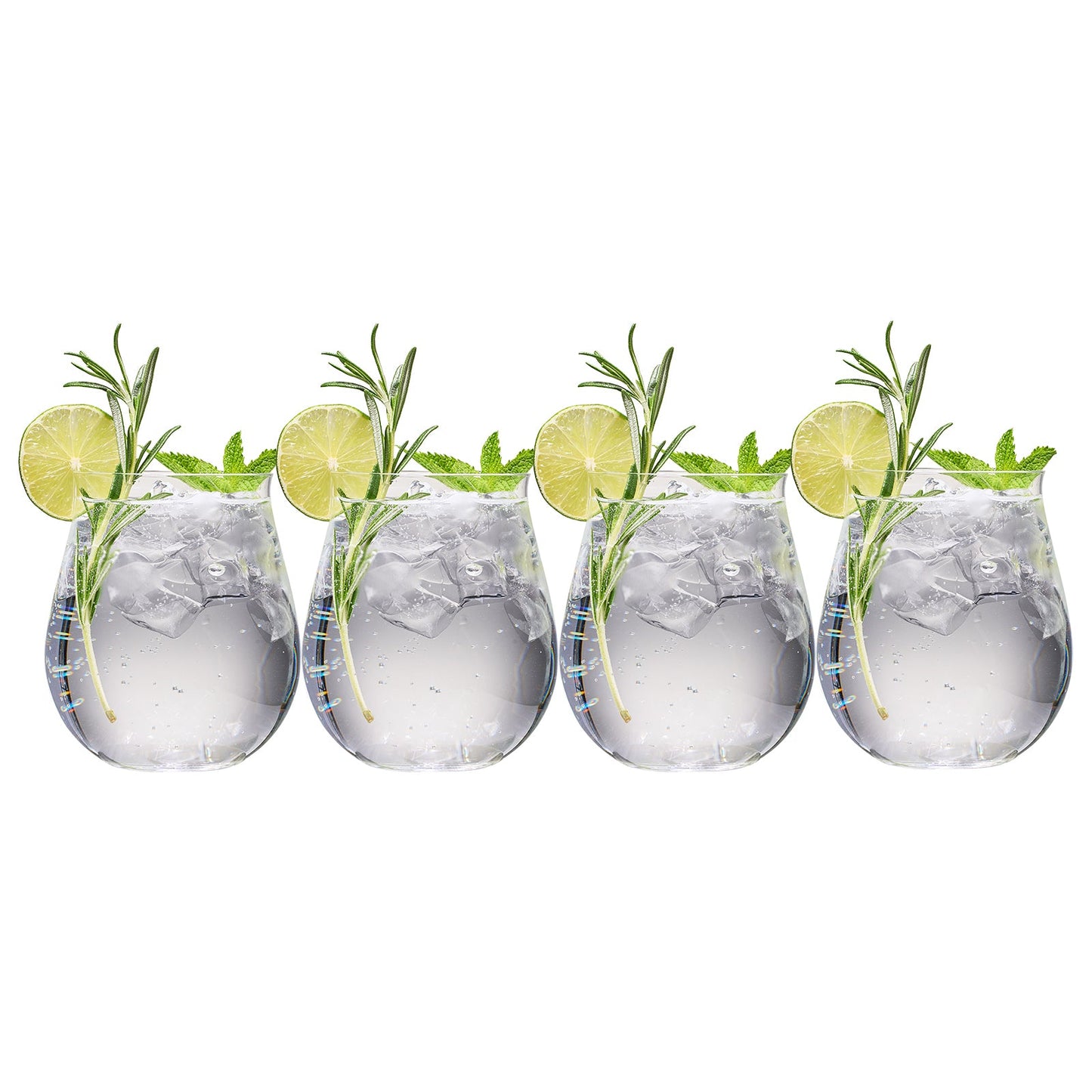 Specialty Gin Lowball, Cocktail Glassware, Set of 4