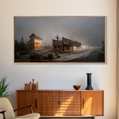 Abandoned Rustic, Western theme canvas art, ghost town canvas print,