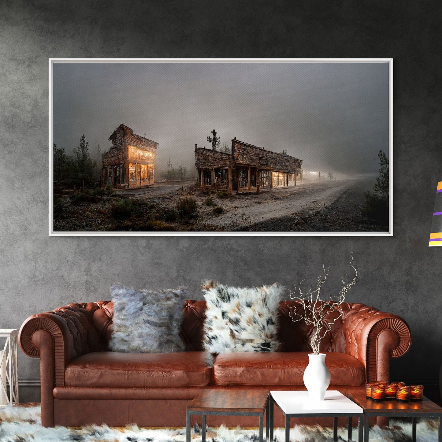 Abandoned Rustic, Western theme canvas art, ghost town canvas print,