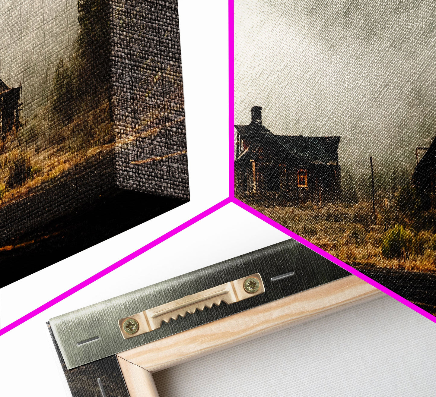 Abandoned Ghost Town, Wild America, 3 Piece Wall Art, Ready To Hang Canvas Print,