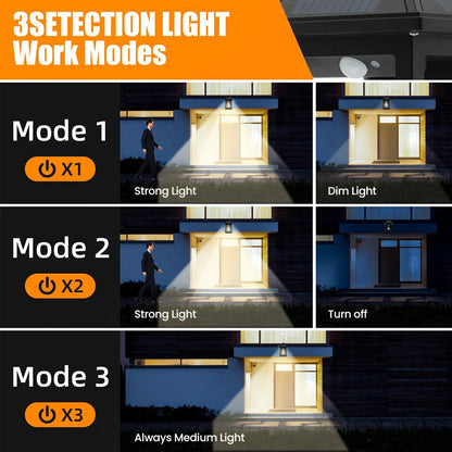 2pcs Solar Powered Wall Lanterns Dusk to Dawn Motion Sensor
