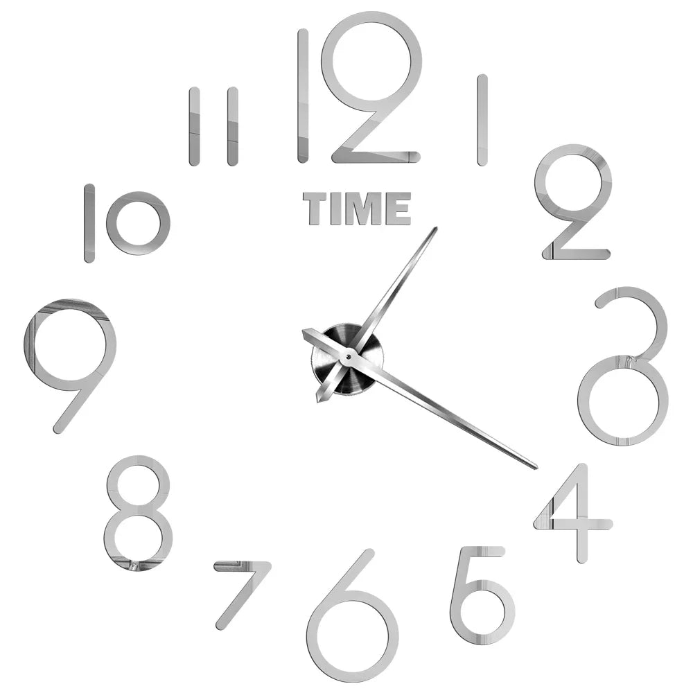 Large 3D Wall Clock Luminous Classic Wall Clocks DIY Digital Clock Wall Watches Stickers Silent Clock for Home Living Room Table