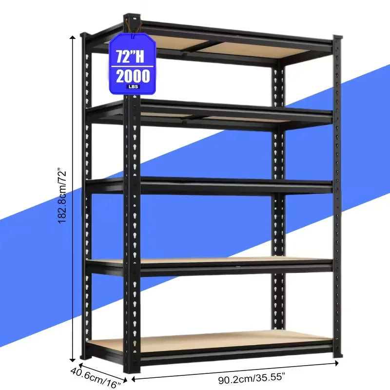 72"/60"H Garage Shelving Storage Shelves，2000LBS Capacity