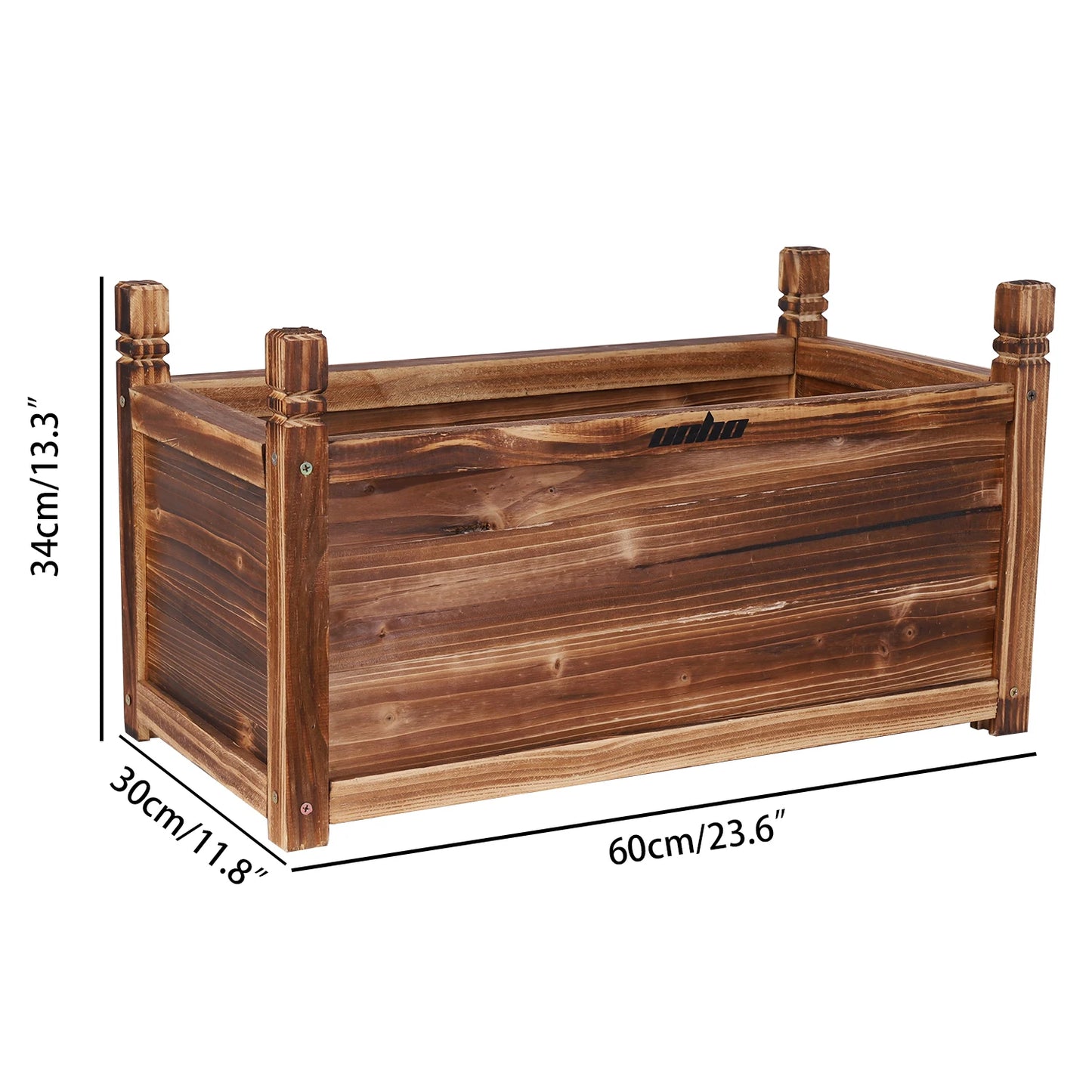 Wooden Raised Flower Bed Indoor Outdoor  Planter Pot Garden  Flower Display