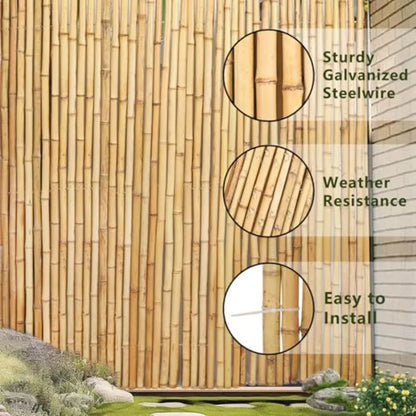 4FT x 6FT Natural Bamboo Fence  Outside  Privacy Fencing