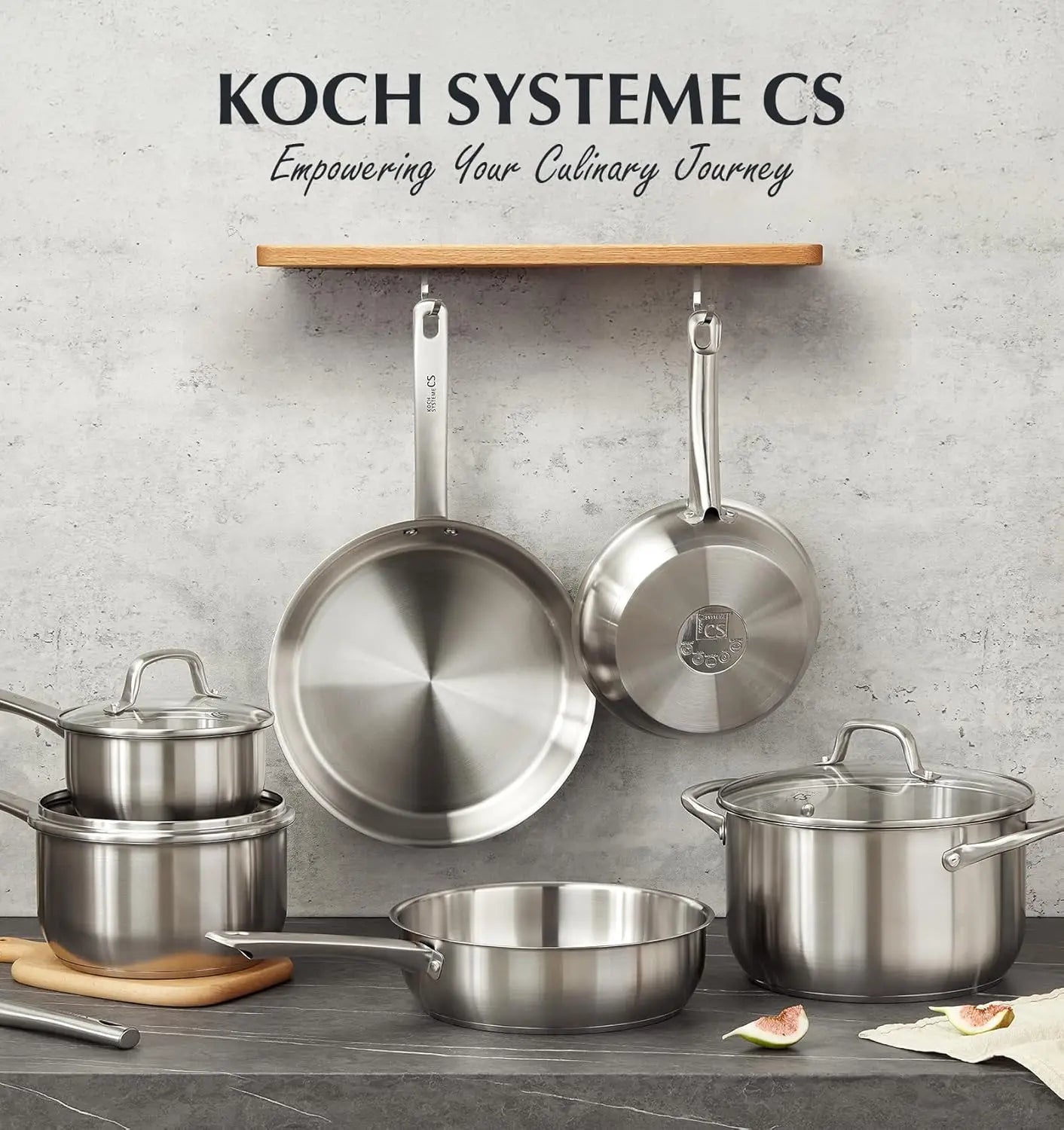 10 Piece Kitchen Cookware Sets, Induction Ready, Oven Safe to 450°F