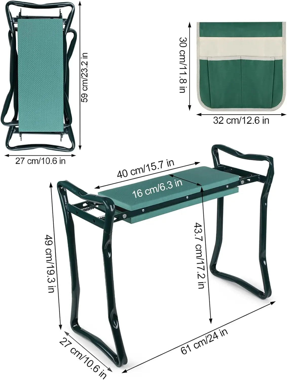Upgraded Folding Garden Kneeler and Seat,