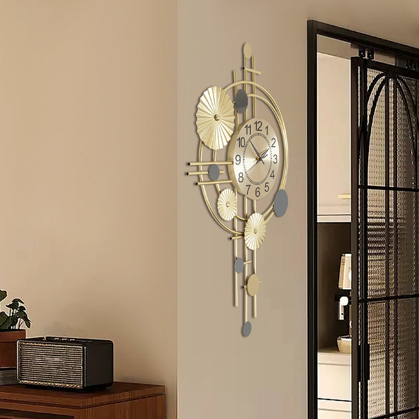 45x78cm Decorative Art Wall Clock Silent Non Ticking Item.