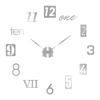 Large 3D Wall Clock Luminous Classic Wall Clocks DIY Digital Clock Wall Watches Stickers Silent Clock for Home Living Room Table