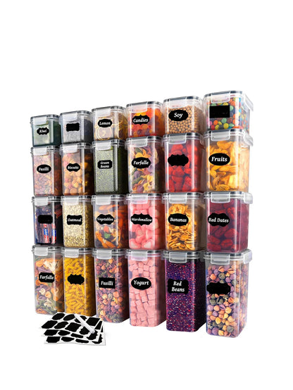 24pcs，Sealed food storage containers with LIDS -