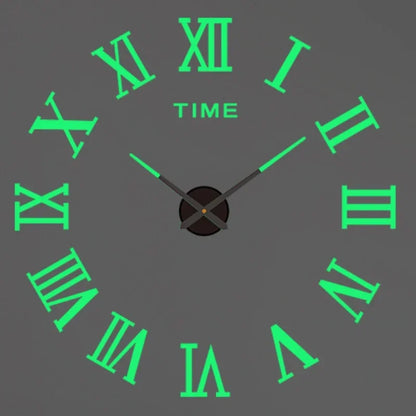 Large 3D Wall Clock Luminous Classic Wall Clocks DIY Digital Clock Wall Watches Stickers Silent Clock for Home Living Room Table