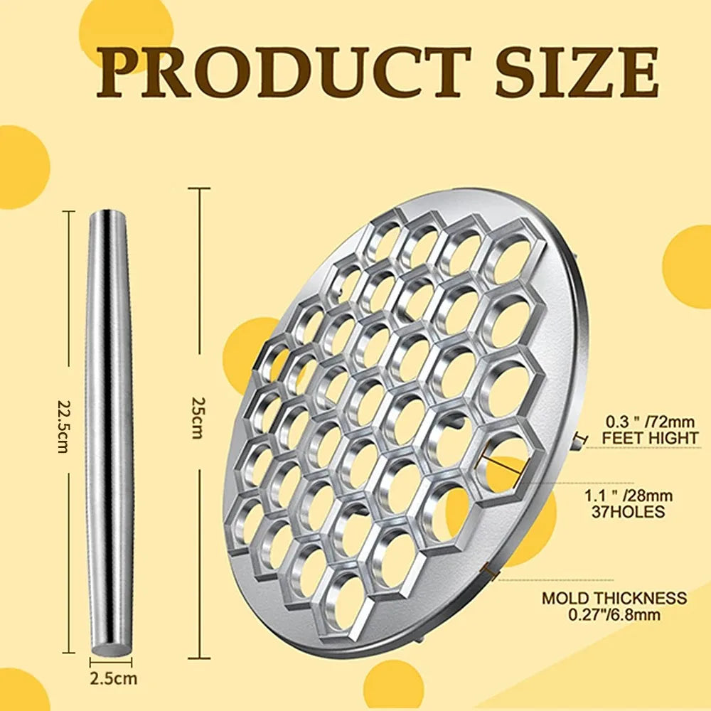 Russian Ravioli Maker Dumplings Mold 37 Holes Aluminum Alloy