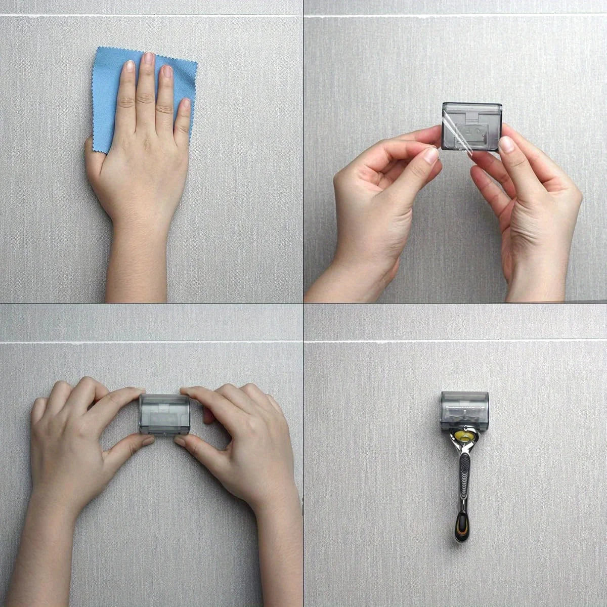 Wall Mounted Bathroom For Shower Hook Rack Gillette Shaver Shaving Holder