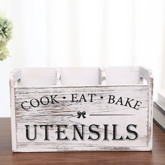 Wooden Vintage Kitchen Storage Box Solid