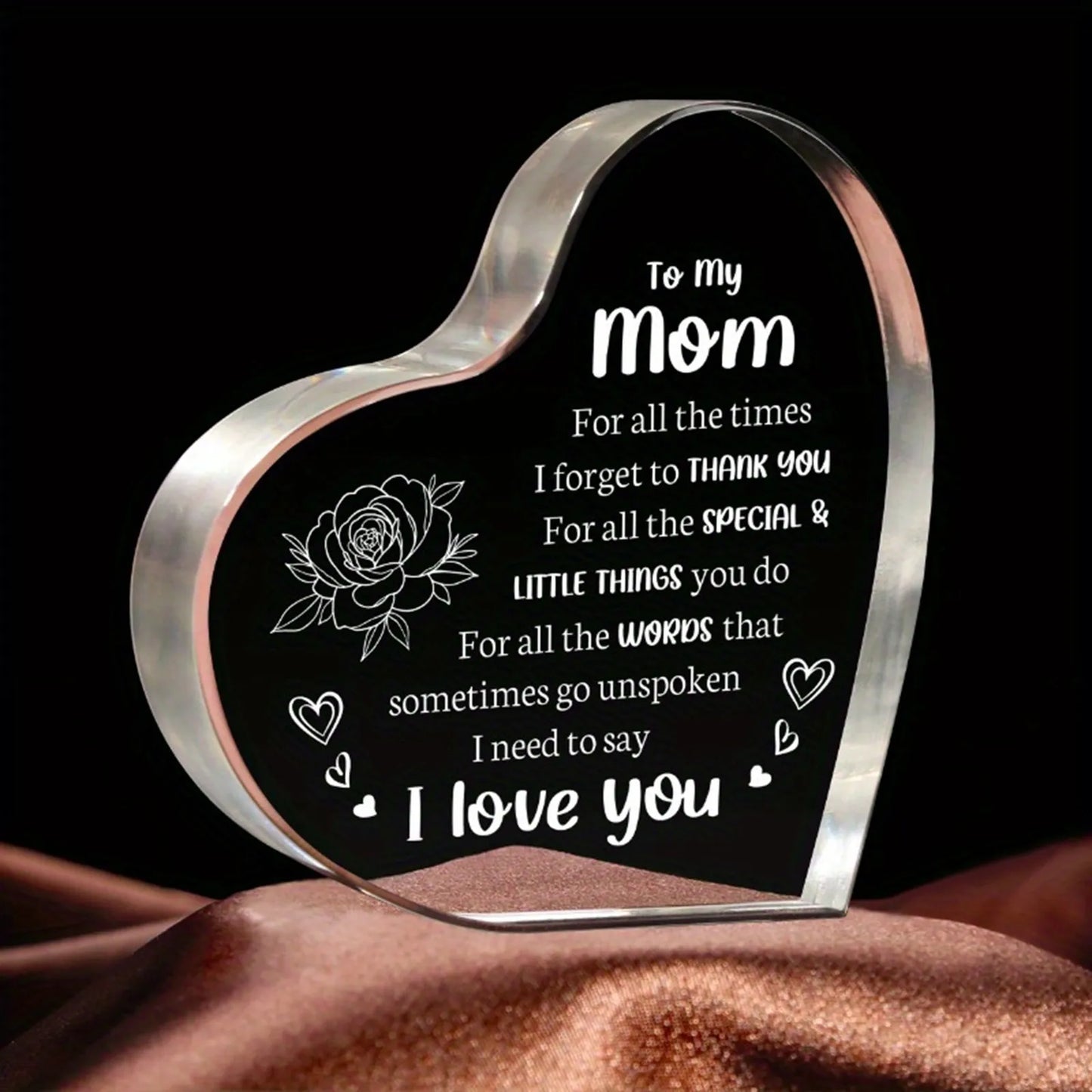 Mother's Day Gift Sign Heart Shaped Plaque